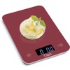 Ozeri Touch Professional Tempered Glass Digital Kitchen Scale, Red Engine