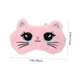 Mikinona 3Pcs Portable Cat Eye Mask Lightproof Sleeping Eye Cover for Travel for Trains Hotels and Naps Cute Decorative Blindfold for Comfortable Rest