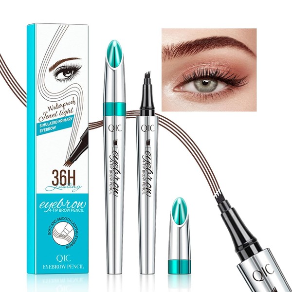 Microblading Eyebrow Pen, Eyebrow Pencil with Premium 4-Prong Micro-Fork Tip