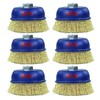 SALI 6 Pack Wire Cup Brush, 4 Inch Coarse Crimped