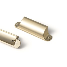 Goo-Ki 6 Pack Champagne Bronze Cabinet Cup Pulls Bin Drawer Pull 2.52"(64mm) c-c Kitchen Hardware,Modern Zinc Alloy Bar Cabinet Drawer Handles for Cupboard Wardrobe Bathroom,9628UBR-64