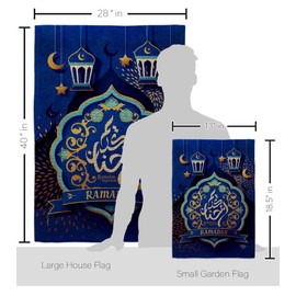 Ornament Collection Holy Month Ramadan Garden House Flag Kit Religious Christian Religion Easter Decoration Banner Small Yard Gift Double-Sided, Made in USA
