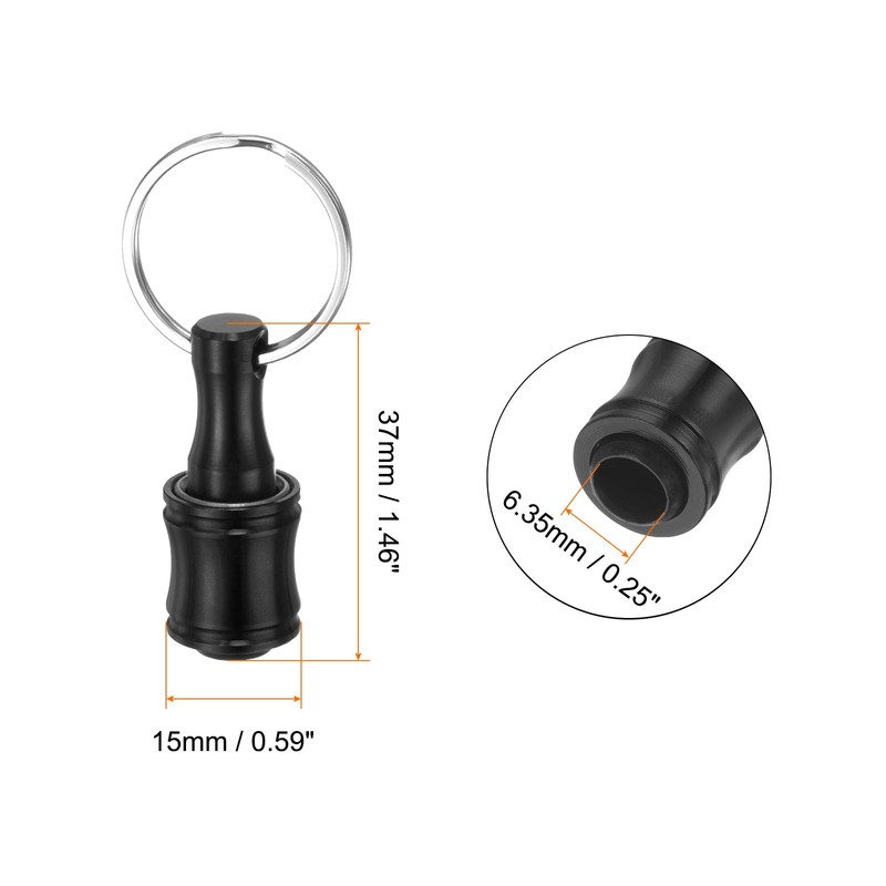 sourcing map 6PCS Bit Holder 1/4" Hex Shank Portable Aluminum