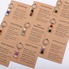 Drogomen Positive Vibes Keychain Gifts for Women, Natural Healing Crystal