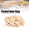 50PCS Solid Pine Wood Pocket Hole Plugs Inclined Plug Set