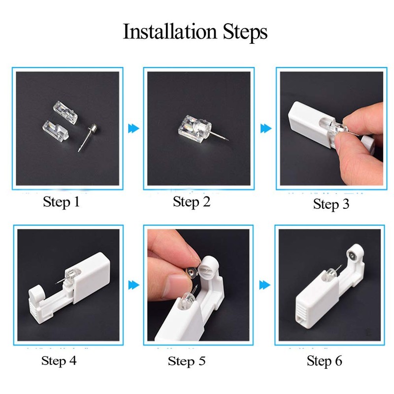 AM RONG MAGIC Ear Piercing Gun, 2 Pack Self Ear