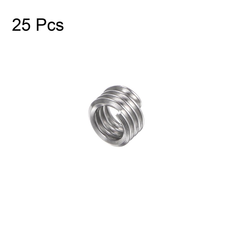 sourcing map 25pcs Threaded Inserts 1/4-20 UNC 1.0D (6.35mm) Helical