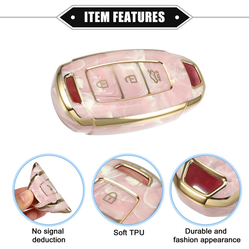 VekAuto Key Fob Cover Compatible for Hyundai Accent Tucson, 3
