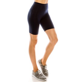 Running Athletic Yoga Walking Bike 7" Cotton Leggings Booty Athletic Works Shorts Women Navy L