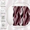 Ruelvth Burgundy Shower Curtain, Modern Abstract Ombre Burgundy Striped Shower