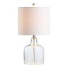JONATHAN Y JYL1027A 19" Moroccan Blue Glass Table Lamp, Coastal