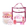 Little Bling Children's Star Goddess Pink Pouch Set A, Daily Sun Pact + Ring Nail (Aurora Pink) + Lip Balm (Pink) + Pink Pouch, 1 Set / 리틀블링 아동용 별의 여신 핑크 파우치 세트 A, 데일리선팩트 + 반지네일(오로라핑크) + 립밤(핑크) + 핑크파우치, 1세트