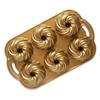 Nordic Ware Swirl Bundtlette Pan, 6-Cavity, Gold