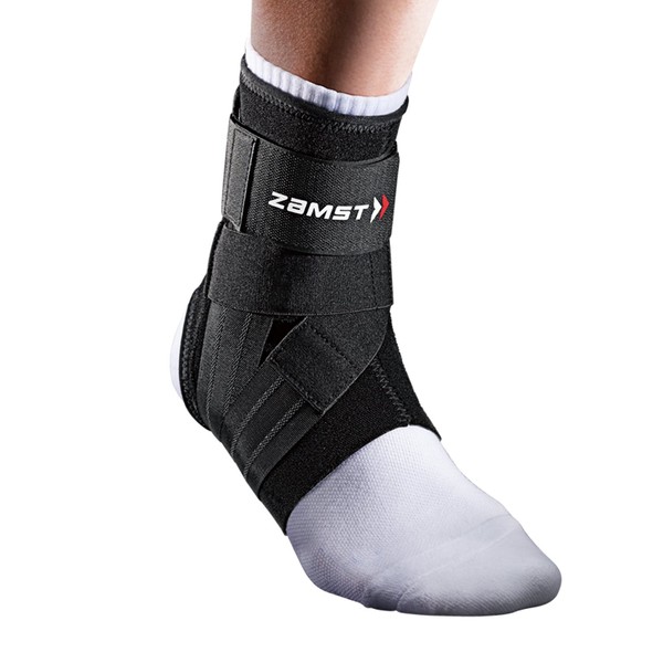 Zamst A1 Orthopedic Ankle Support Brace Cap for Men and Women | Wrap Pad | Sports Injury Recovery Foot Care Hyper-Protective | Arthritis Pain Relief Breathable with Adjustable Straps | Left Ankle | Large | Black
