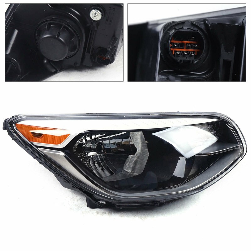 OCASAMI For 2014-2019 KIA SOUL Headlights Chrome Housing Projector Headlight