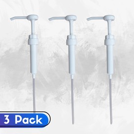 5 Litre Pump Dispenser 20ML (3 Pack) Pelican Pump 38mm For Cleaning Liquids, Hand Soap, Shampoo, Oil, Washing & Sauces