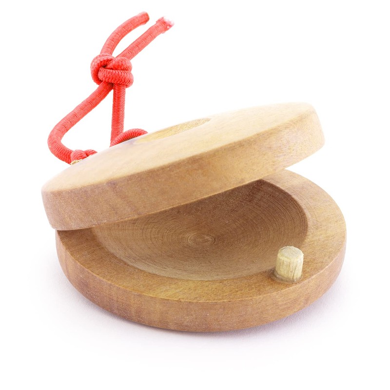 TIGER CAS14-NT Wooden Castanets - Finger Clackers Clappers - Two