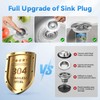3 in 1 Kitchen Sink Drain Strainer, JOMST Sink Stopper