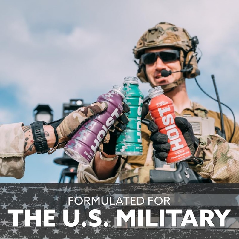 HOIST Bebida de electrolitos de hidratación militar premium, potente hidratación