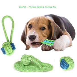 ZoyPet Dog Toys Flying Disc Rope Toy Chew Toys 2 Pack for Dogs Flying Discs Training Cotton Rope-Dog Toy Pack Set DT1-2P