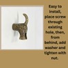 Dog Tail in Antique Brass Metal Drawer Knob or Hook