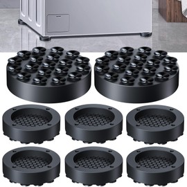 Vibration Damper Washing Machine, Pack of 4 Washing Machine Base Underlay Non-Slip Mat Washing Machine Feet Mat, Anti-Vibration Mat Washing Machine Non-Slip Pads Washing Machine Damper