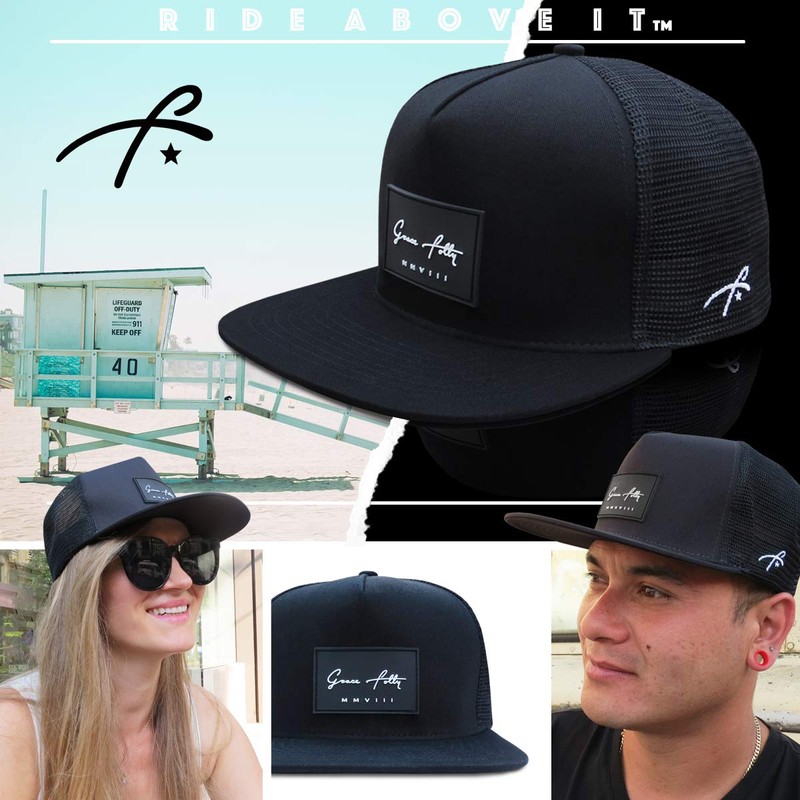 Grace Folly Trucker Hat for Men & Women. Snapback Mesh