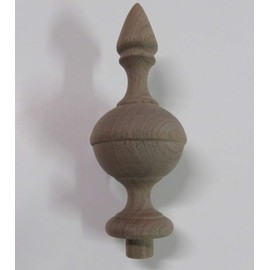 Wooden Finial Bed Post 5" Wood Choice Oak Maple Cherry Walnut or Mahogany #65 (Walnut)