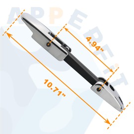 Hood Latch Strap w/Catch Bracket Chrome Compatible with Kenworth T660 T470 T370 T270 T170, Peterbilt 386 384 340 348 337 335 325 Blue Bird Vision Hood Accessories Parts