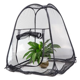 Mesh Plant Cover from Animals, Plant Netting Pest Guard Cover, Plant Tent Cage Pop-up with 4 Stakes for Vegetables, Fruits, Flowers, 28 x 28 x 32 Inches