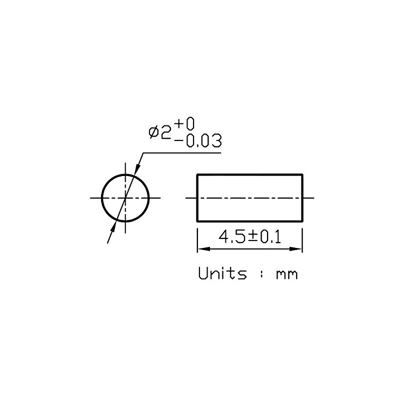 Quarton RL24 Laser Diode Rod Lens Ø2x4.5mm, 10 PCS