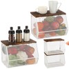 Teenyyou 2 Pcs Stackable Mesh Fruit Basket with Lid Wall