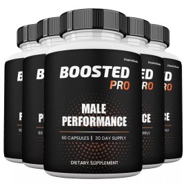 Booster Pro Boosted PRO Blood Flow Capsules, Max Strength, Boosted PRO Supplement (5 Pack)