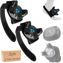 Skywin 2 Pack Feet Trackstrap for Vive Tracker - Vive Tracker Straps for HTC Vive 3.0, 2.0, Ultimate & Tundra - VR Chat Motion Capture for Full Body Tracking (Device Not Included) (Black)