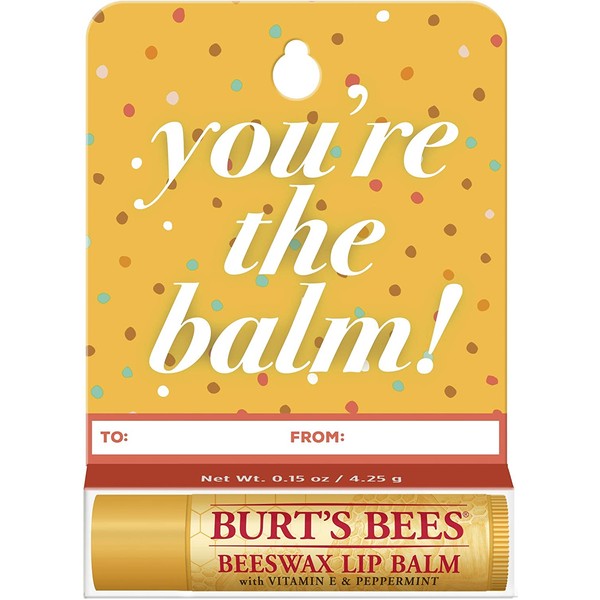 Burt's Bees 100% Natural Origin Moisturizing Lip Balm, Original Beeswax with Vitamin E & Peppermint Oil - 6 Tubes