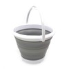 SAMMART 10L Collapsible Plastic Fishing Bucket - Foldable Round Tub
