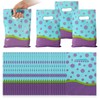 50pcs Cartoon Candy Gift Bags, Purple Blue Green Theme Goody