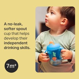 Tommee Tippee 3-Pack Blue, Orange and Green Sippy Trainer Cups for Babies, 6 months+, 7fl oz