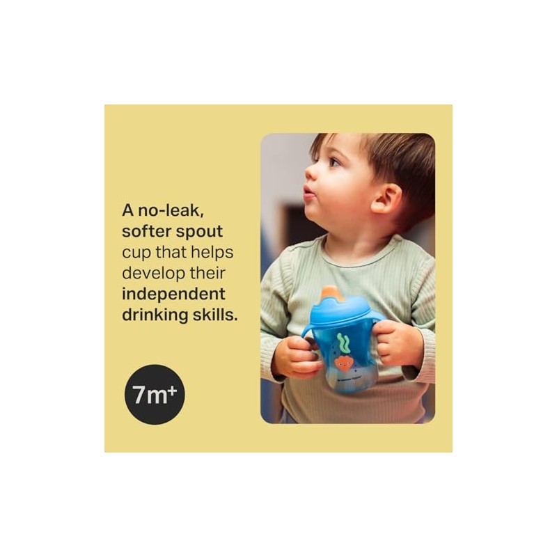 Tommee Tippee 3-Pack Blue, Orange and Green Sippy Trainer Cups