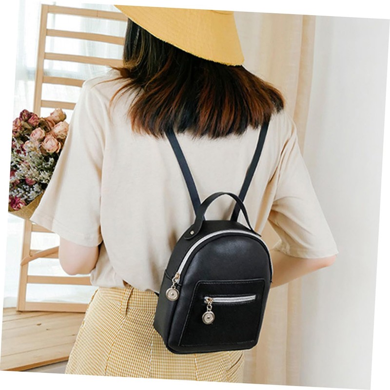 Ipetboom Girl's Casual Backpack Multi-pocket Design Comfortable Fashionable Pu Backpack