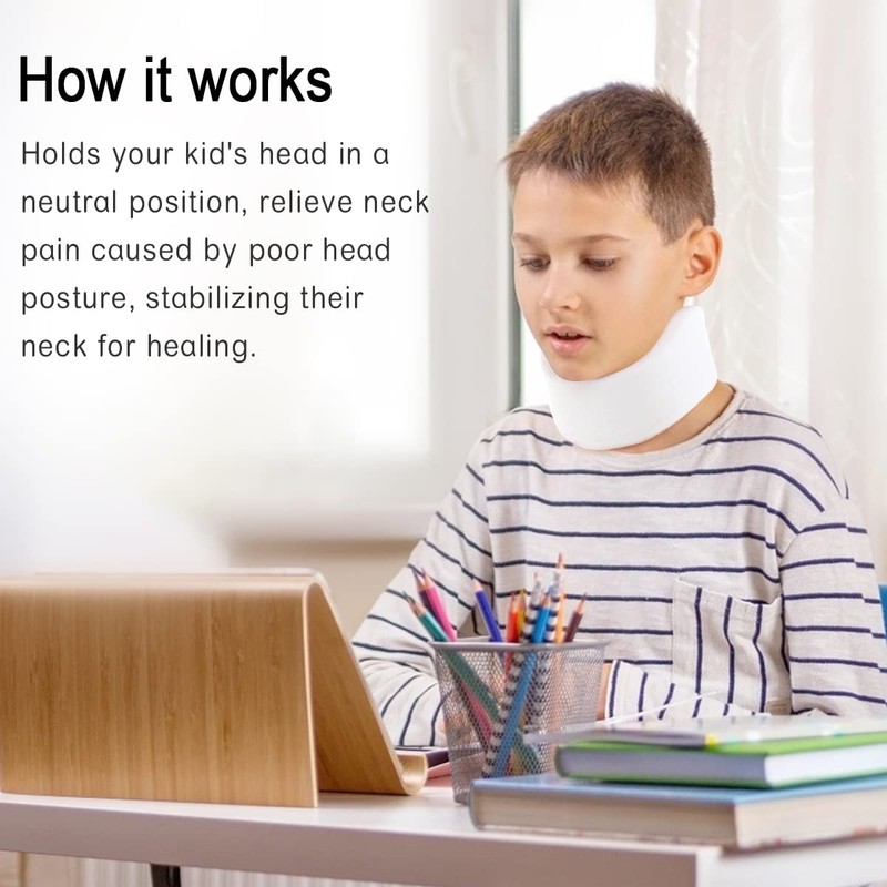HKJD Kids Neck Brace for Neck Pain and Support, Soft