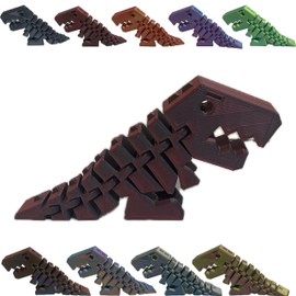 6" Flexi Rexi T Rex - 20+ Colors - Made in USA (Dual Black/Red)