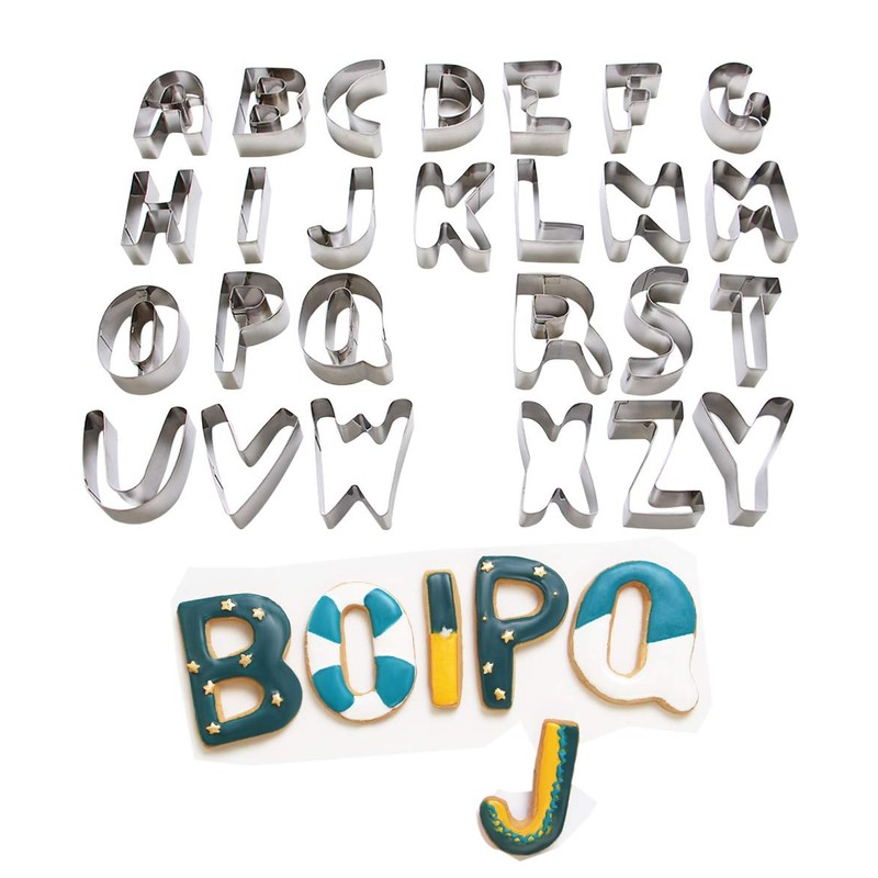 SurgeHai 26-Piece Large Alphabet Cookie Cutter Set (A - Z),