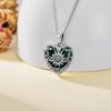 SOULMEET Heart Malachite Sunflower Locket Necklace That Holds 1 Picture