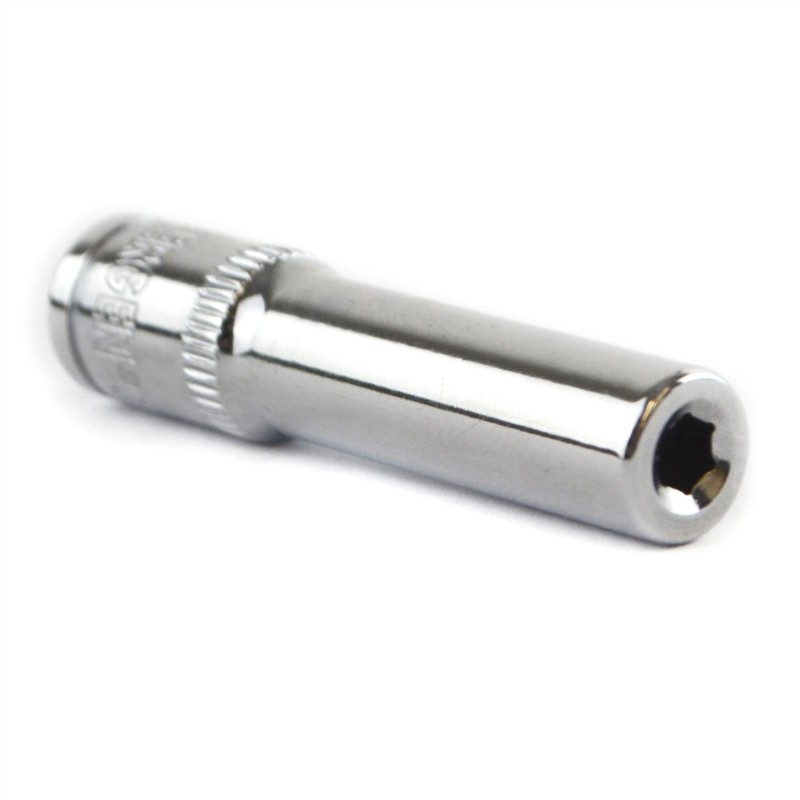 4mm 1/4" Drive Double Deep Metric Socket Single Hex /