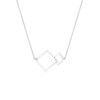 Elli Women's Necklace with Pendant Geo Square 925 Silver, 45