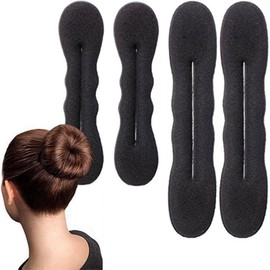 GKMJ Esponja Mágica Clip de Espuma,Espuma Mágica para Hacer Moños,Accesorios para El Peinado Del Cabello,4 Piezas de Donut Peinado Moño Rizador Herramienta,Máquina de Chignon para El Cabello para Mujeres
