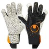 uhlsport Speed Contact Supergrip + Adult Unisex Goalkeeper Gloves, Black/White/Neon