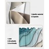 BEMIGO Swag Valances for Windows, Ombre Stripes Turquoise Brown Rod