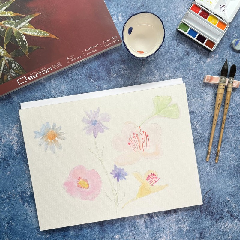 Leyton Large Watercolour Pad 100% Cotton 300gsm Fine Grain Cold